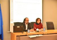 Roberto Santolaria y Olga Alastruey, Directora Provincial de Educación